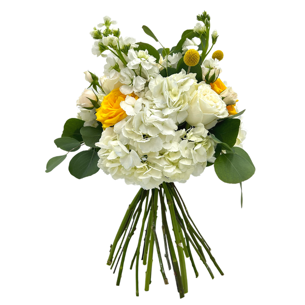 white and yellow flowers bouquet